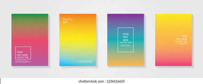 Minimal modern cover design  Dynamic colorful gradients  Future geometric patterns  Blue  pink  yellow  green  orange  purple placard poster template 