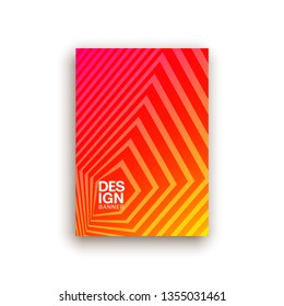 Minimal modern cover design. Dynamic colorful gradients. Future geometric patterns. poster template design.