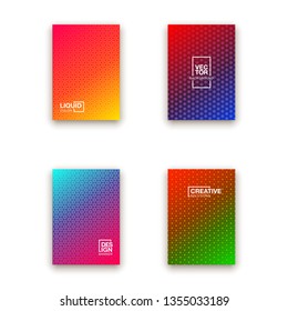 Minimal modern cover design. Dynamic colorful gradients. Future geometric patterns. poster template design.