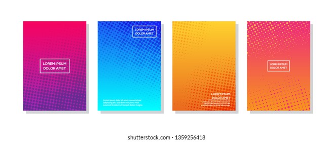 Minimal modern cover design. Dynamic colorful gradients. Future geometric patterns. poster template vector design.