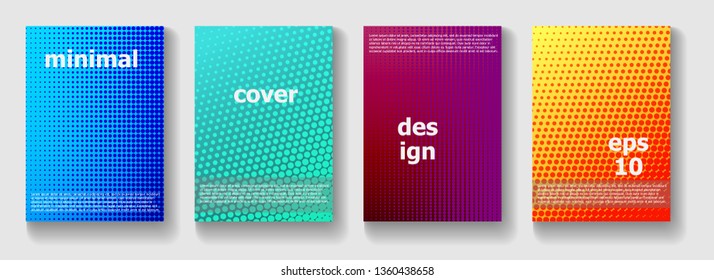 Diseño minimalista y moderno. Gradientes dinámicos de color. Patrones geométricos futuros. Diseño vectorial de plantilla de afiches.