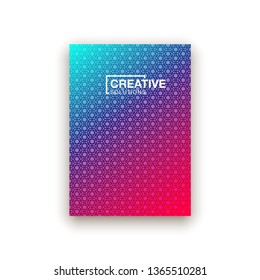 Minimal modern cover design. Dynamic colorful gradients. Future geometric patterns. poster template design.