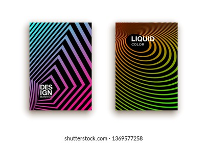 Minimal modern cover design. Dynamic colorful gradients. Future geometric patterns. poster template design.