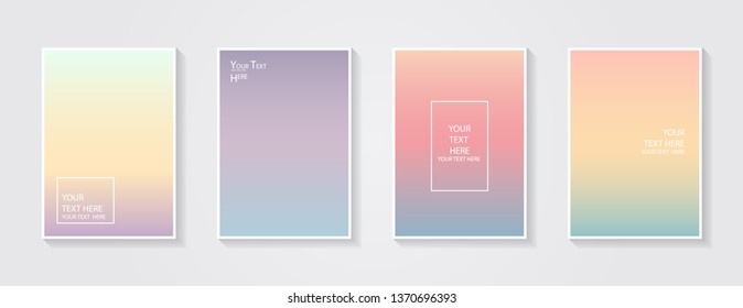Minimal modern cover design. Dynamic colorful gradients. Future geometric patterns. Blue, pink, yellow, green, orange, purple placard poster template.