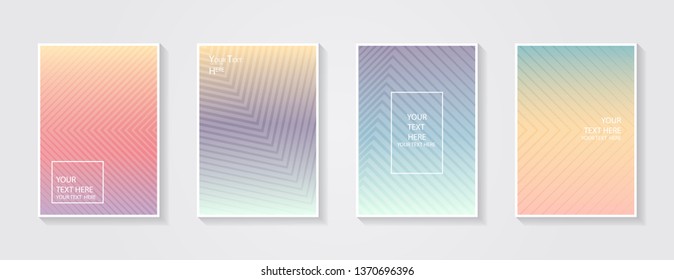 Minimal modern cover design. Dynamic colorful gradients. Future geometric patterns. Blue, pink, yellow, green, orange, purple placard poster template.