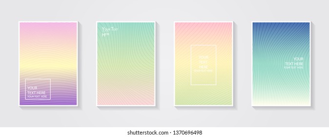 Minimal modern cover design. Dynamic colorful gradients. Future geometric patterns. Blue, pink, yellow, green, orange, purple placard poster template.