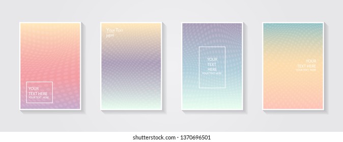 Minimal modern cover design. Dynamic colorful gradients. Future geometric patterns. Blue, pink, yellow, green, orange, purple placard poster template.