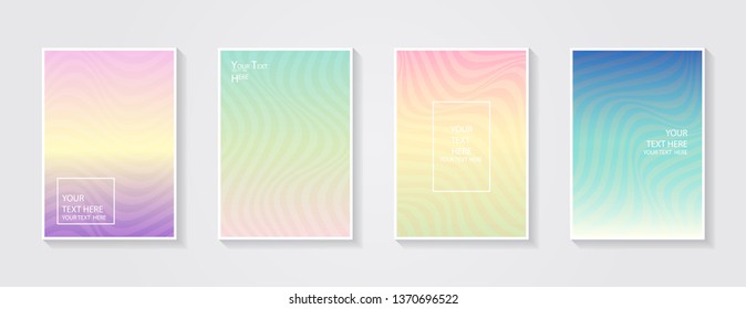 Minimal modern cover design. Dynamic colorful gradients. Future geometric patterns. Blue, pink, yellow, green, orange, purple placard poster template.