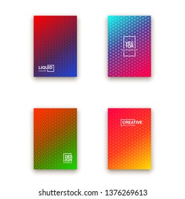 Minimal modern cover design. Dynamic colorful gradients. Future geometric patterns. poster template design.