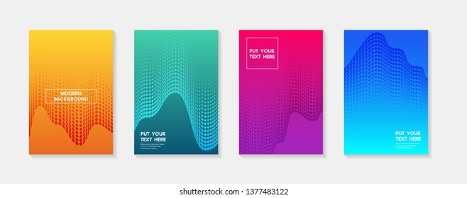Minimal modern cover design. Dynamic colorful gradients. Future geometric patterns. poster template vector design.