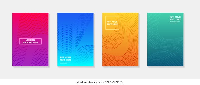 Minimal modern cover design. Dynamic colorful gradients. Future geometric patterns. poster template vector design.