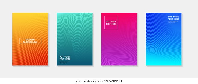 Minimal Modern Cover Design Dynamic Colorful Stock Vector (Royalty Free ...