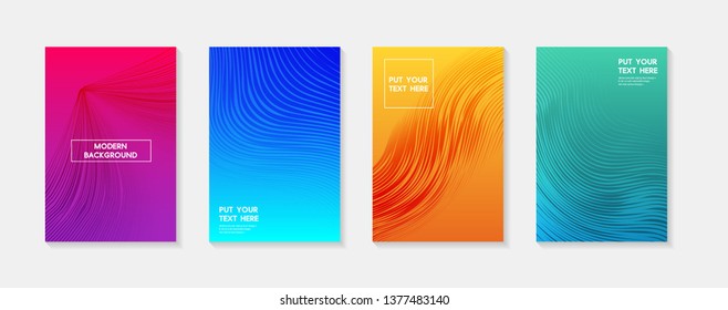 Minimal modern cover design. Dynamic colorful gradients. Future geometric patterns. poster template vector design.