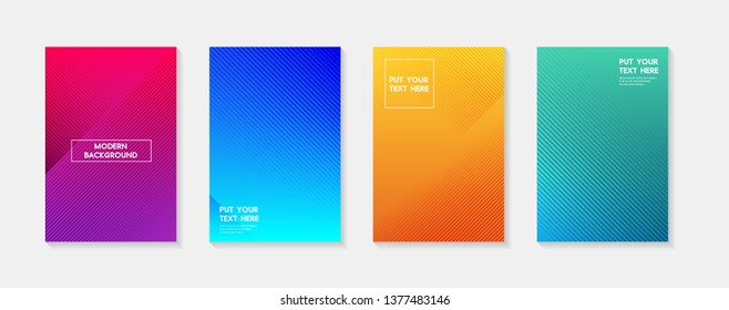 Minimal modern cover design. Dynamic colorful gradients. Future geometric patterns. poster template vector design.