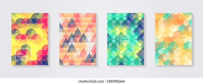 Minimal modern cover design. Dynamic colorful gradients. Future geometric patterns. 