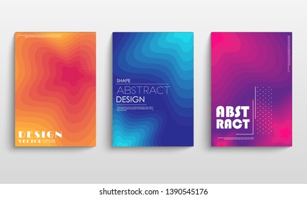 Minimal modern cover design. Dynamic colorful gradients. Future geometric patterns. poster template vector design.