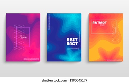 Minimal modern cover design. Dynamic colorful gradients. Future geometric patterns. poster template vector design.