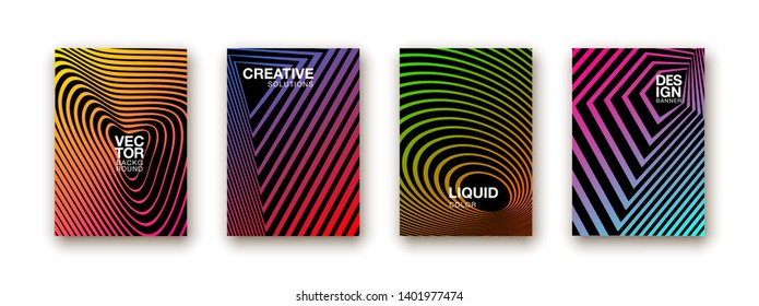 Minimal modern cover design. Dynamic colorful gradients. Future geometric patterns. poster template design.