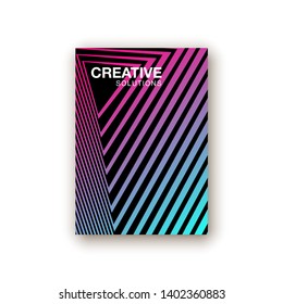 Minimal modern cover design. Dynamic colorful gradients. Future geometric patterns. poster template design.