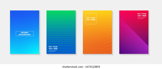 Minimal modern cover design. Dynamic colorful gradients. Future geometric patterns. poster template vector design.