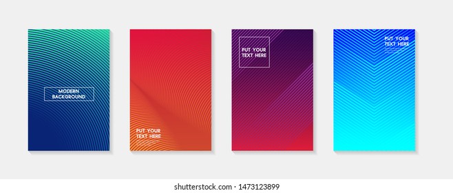 Minimal modern cover design. Dynamic colorful gradients. Future geometric patterns. poster template vector design.