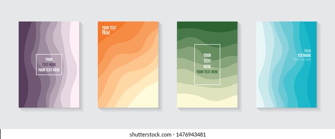 Minimal modern cover design. Dynamic colorful gradients. Future geometric patterns. Blue, pink, yellow, green, orange, purple placard poster template.