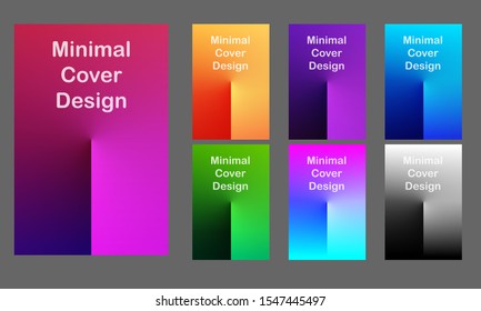 Minimal modern cover design. Dynamic colorful gradients. Future geometric patterns. Poster template vector design.