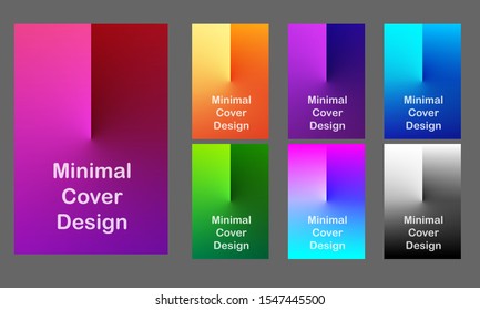 Minimal modern cover design. Dynamic colorful gradients. Future geometric patterns. Poster template vector design.