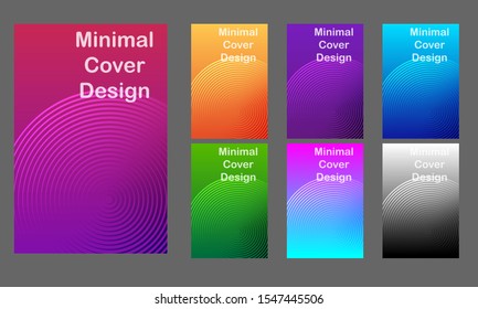 Minimal modernes Cover Design. Dynamische Farbverläufe. Zukünftige geometrische Muster. Poster-Vorlage Vektordesign.