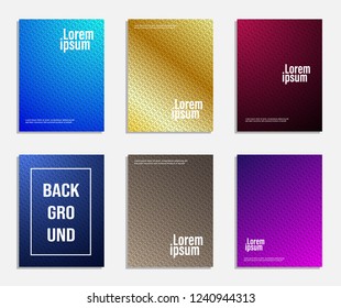 Minimal and modern cover design. set of geometric pattern background