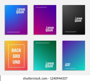 Minimal and modern cover design. set of geometric pattern background