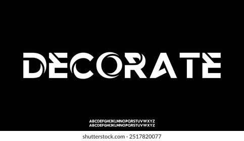 Minimal modern deisgn abstract digital alphabet font. Minimal technology typography, Creative urban sport fashion futuristic font and with numbers.