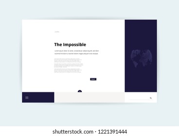 Minimal Modern Design Landing Page Vector Illustration