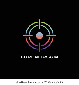 Logotipo minimalista de objetivos enfocados modernos