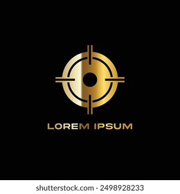 minimal modern focused target logo