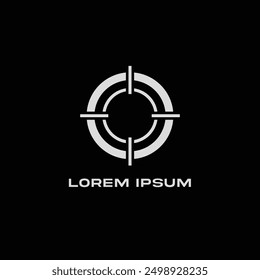 Logotipo minimalista de objetivos enfocados modernos