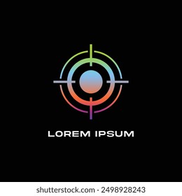 minimal modern focused target logo