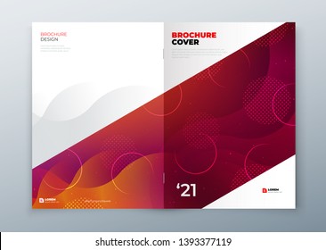 Minimal modern front and rear cover design. Dynamic colorful gradients. Future geometric patterns. poster template vector design.