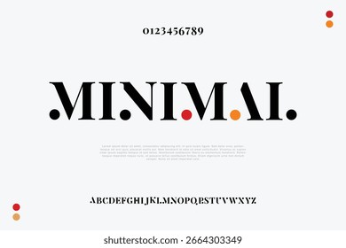 Minimal Modern Futuristic Tech Display Font Vector for Branding. Minimal technology typography, Creative urban sport fashion font and with numbers. vector illustration
