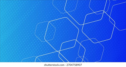 Fondo geométrico moderno mínimo con líneas hexagonales dinámicas y concepto de puntos de semitono