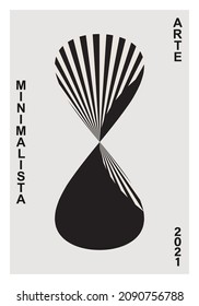 Minimales modernes geometrisches Design-Poster, Vektorvorlage mit primitiven Formen