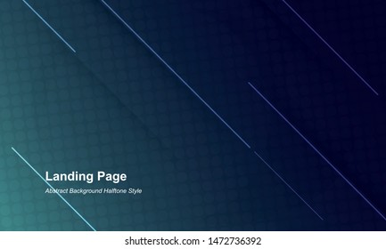 Minimal modern geometric halftone background. Dynamic shapes composition. Eps10 vector. landing page.