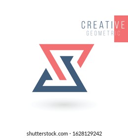 Minimal Modern geometric Z Letter logo design. Triangle Logo Icon Emblem Monogram for Architectural, Industrial Business. Stock Vector illustration isolated on white background.