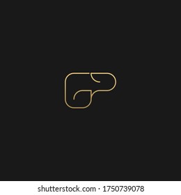 Mínimo moderno GP PG G logotipo de la letra inicial basado en el icono