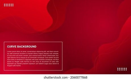 Minimal Modern Gradient Red Geometric Curve Background Design