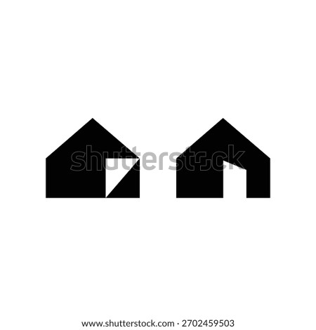 Minimal and modern home icon representing shelter, comfort, real estate, and property ownership. Ideal for housing ads, construction services, rental listings, smart-home branding, and web or print us
