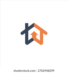 "Logotipo de casa minimalista y moderna con un simple icono de la casa. Perfecto para bienes raíces, negocios inmobiliarios, construcción, servicios de alquiler, marcas de casas inteligentes y marca corporativa.