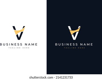 Minimal and Modern initial letter V logo design for Brand identity
