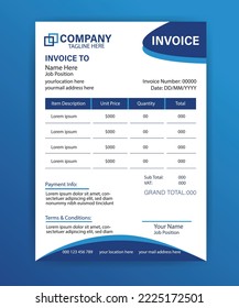 Minimal and Modern Invoice Design, Simple Stationary Design