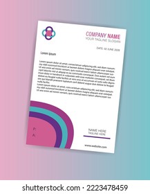 Minimal and Modern Letterhead Design